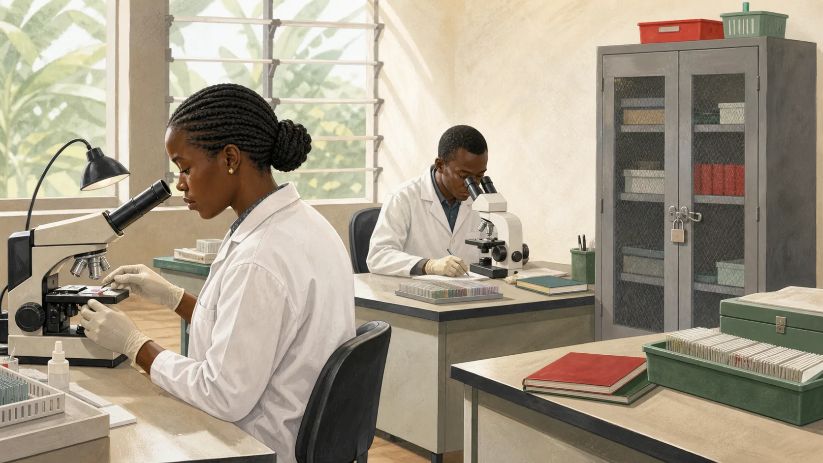 Planning illustration supporting this malaria laboratory research note